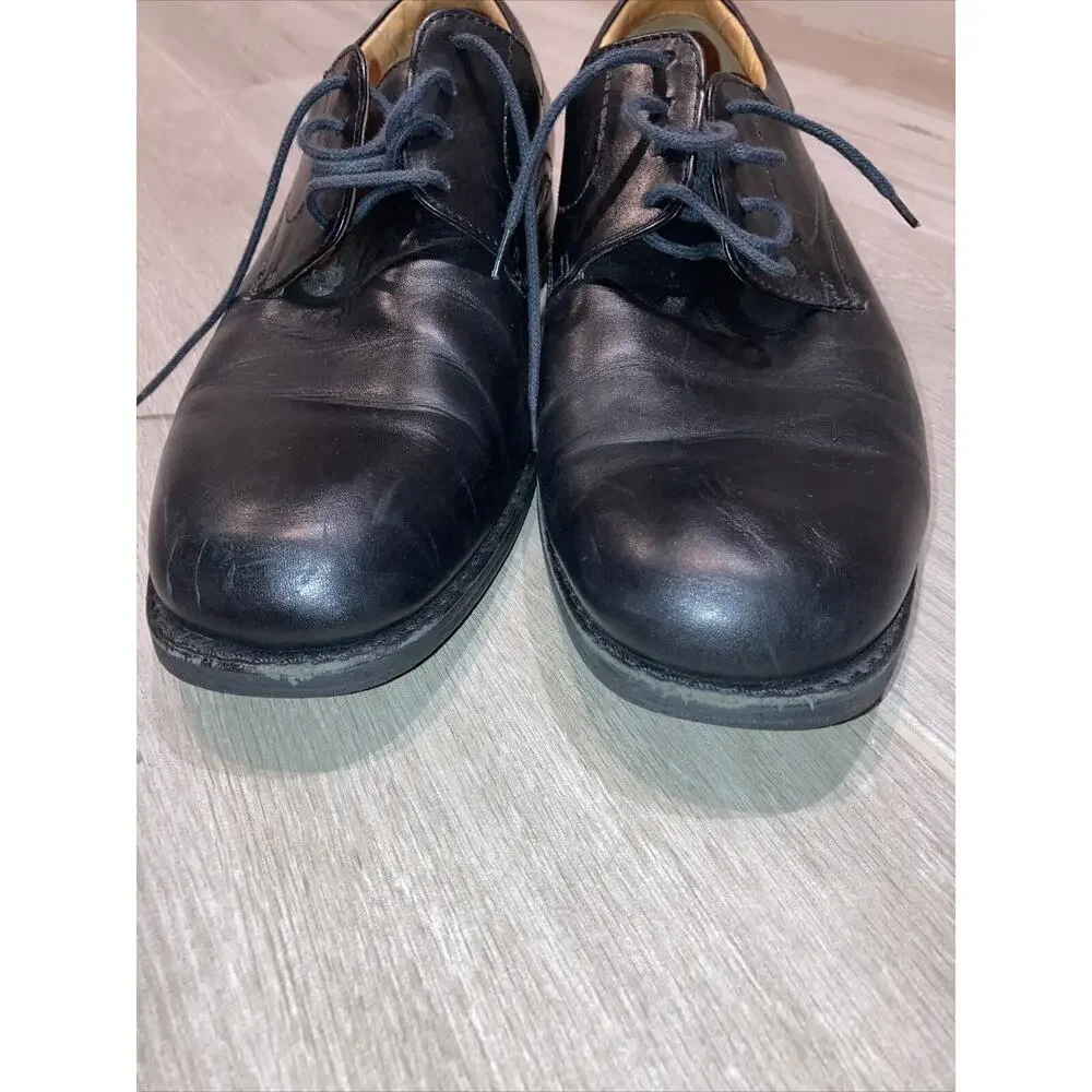 Johnston Murphy 20-7425 Sheepskin Leather Black Shoes Oxfords Men 10.5 Brazil